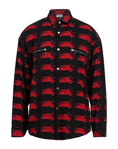 BURBERRY Patterned shirt Black 100% Wool