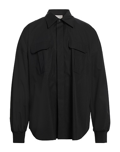 MCQUEEN Solid colour shirt Black 100% Cotton