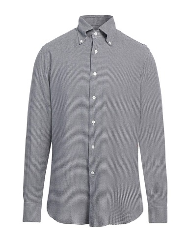 ALESSANDRO GHERARDI Patterned shirt Midnight blue 100% Cotton