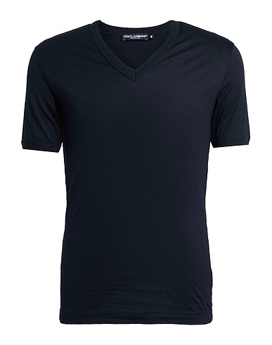 DOLCE&GABBANA Basic T-shirt Midnight blue 100% Cotton