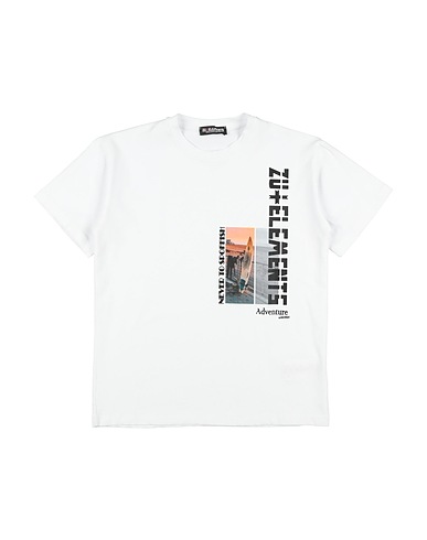 ZU+ELEMENTS T-shirt Bianco 94% Cotone, 6% Elastan