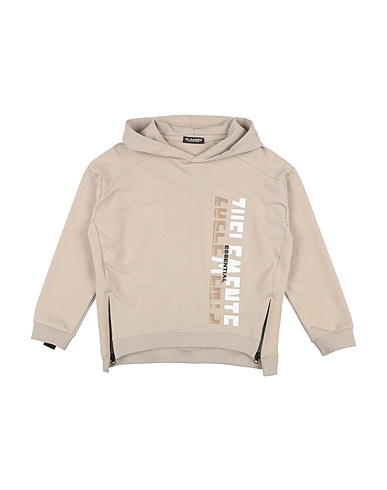 ZU+ELEMENTS Hooded track jacket  Beige 96% Cotton, 4% Elastane