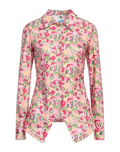 M MISSONI Floral shirts & blouses Pink 95% Polyester, 5% Elastane, Viscose, Silk