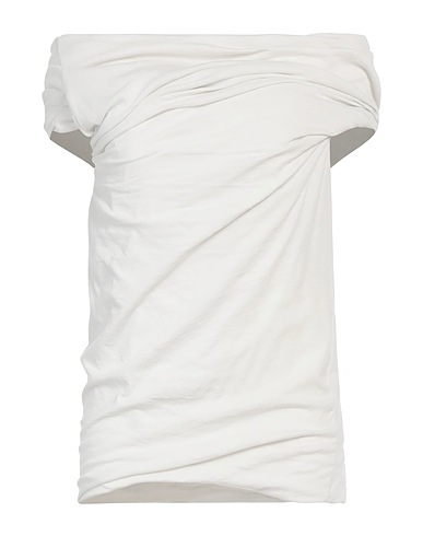 MSGM Off-the-shoulder top Light grey 100% Cotton