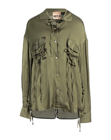 ANIYE BY Solid color shirts & blouses Military green 100% Viscose