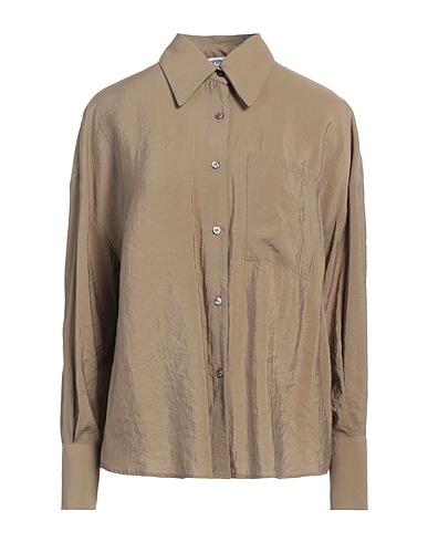 RUE DU BAC Solid color shirts & blouses Khaki 85% Modal, 15% Polyester