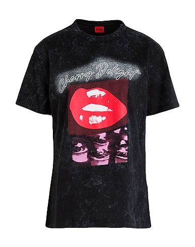 HUGO T-shirt Black 100% Cotton
