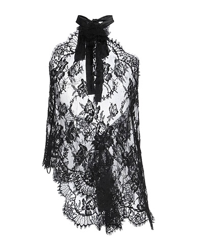 DOLCE&GABBANA Top Black 68% Cotton, 22% Polyamide, 10% Silk, Rayon, Glass