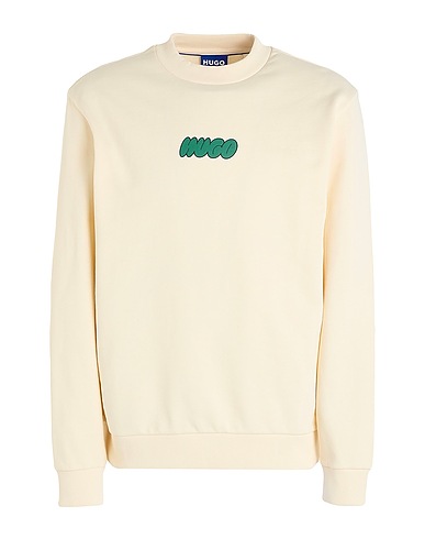 HUGO Sweatshirt Ivory 100% Cotton