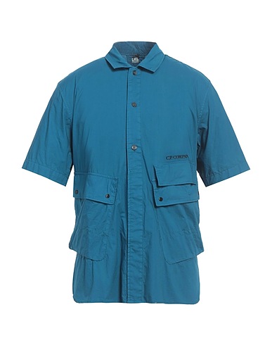 C.P. COMPANY Shirts Deep teal 100% Cotton