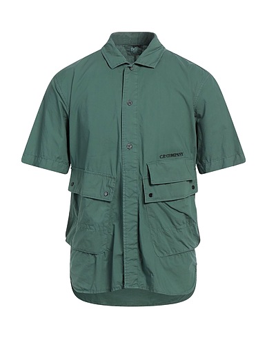 C.P. COMPANY Shirts Dark green 100% Cotton