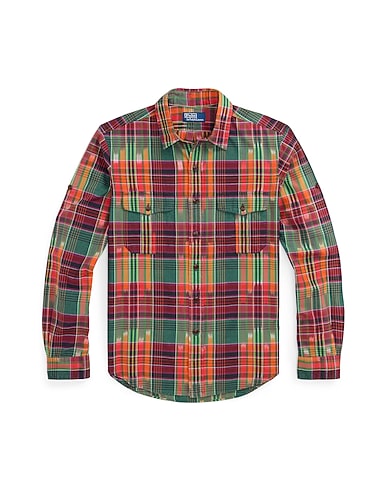 POLO RALPH LAUREN Checked shirt Classic Fit Madras Workshirt
 Red 100% Cotton
