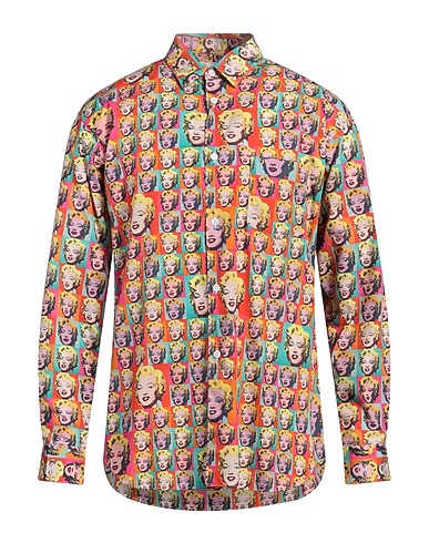 COMME des GARÇONS SHIRT Hemd mit Muster ANDY WARHOL Tomatenrot 100% Baumwolle