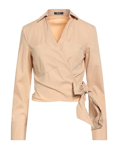 HANITA Top Beige 61% Cotton, 36% Nylon, 3% Elastane