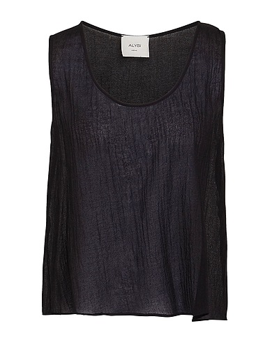 ALYSI Top CRÈME Black 100% Cotton