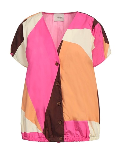ALYSI Patterned shirts & blouses Fuchsia 100% Cotton