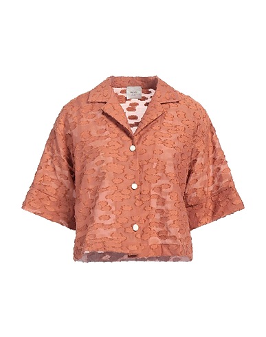 ALYSI Solid colour shirts & blouses Brick red 70% Cotton, 16% Polyamide, 14% Acrylic