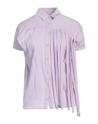 ALYSI Solid color shirts & blouses Lilac 100% Cotton