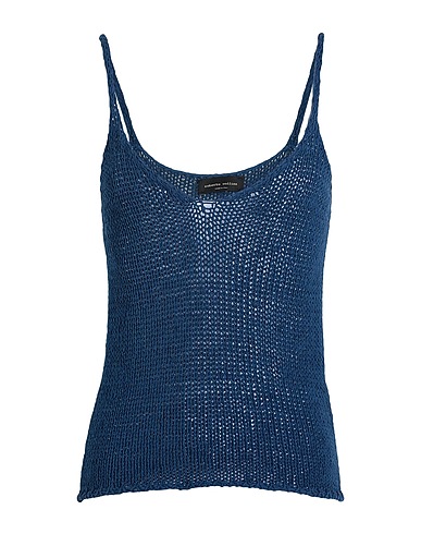 ROBERTO COLLINA Top Slate blue 66% Cotton, 34% Polyamide