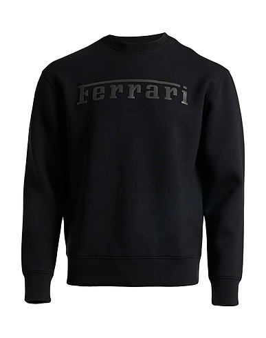 FERRARI Sweatshirt Black 82% Viscose, 14% Polyurethane, 4% Elastane
