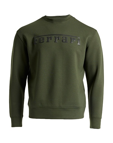 FERRARI Sweatshirt Dark green 82% Viscose, 14% Polyurethane, 4% Elastane