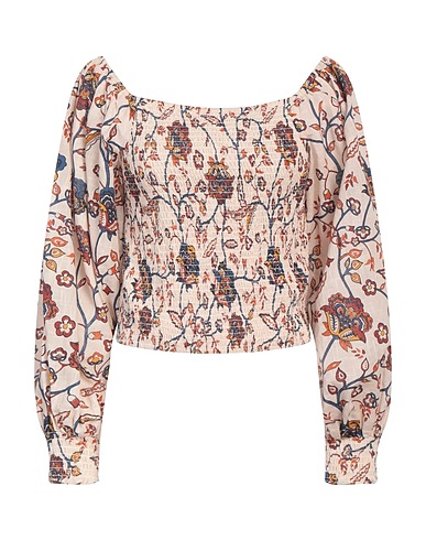 STELLA FOREST Top spalle scoperte Avorio 100% Cotone