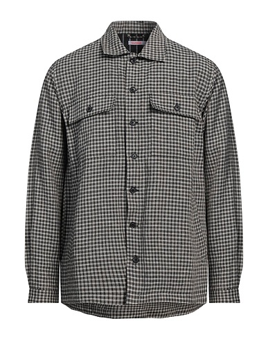 SUN 68 Checked shirt Black 100% Linen