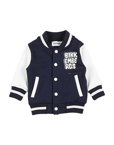 BIKKEMBERGS Jacket Midnight blue 95% Cotton, 5% Elastane