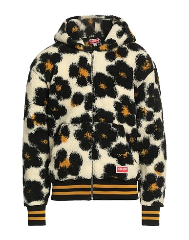 KENZO Hooded track jacket  Black 68% Polyester, 32% Acrylic