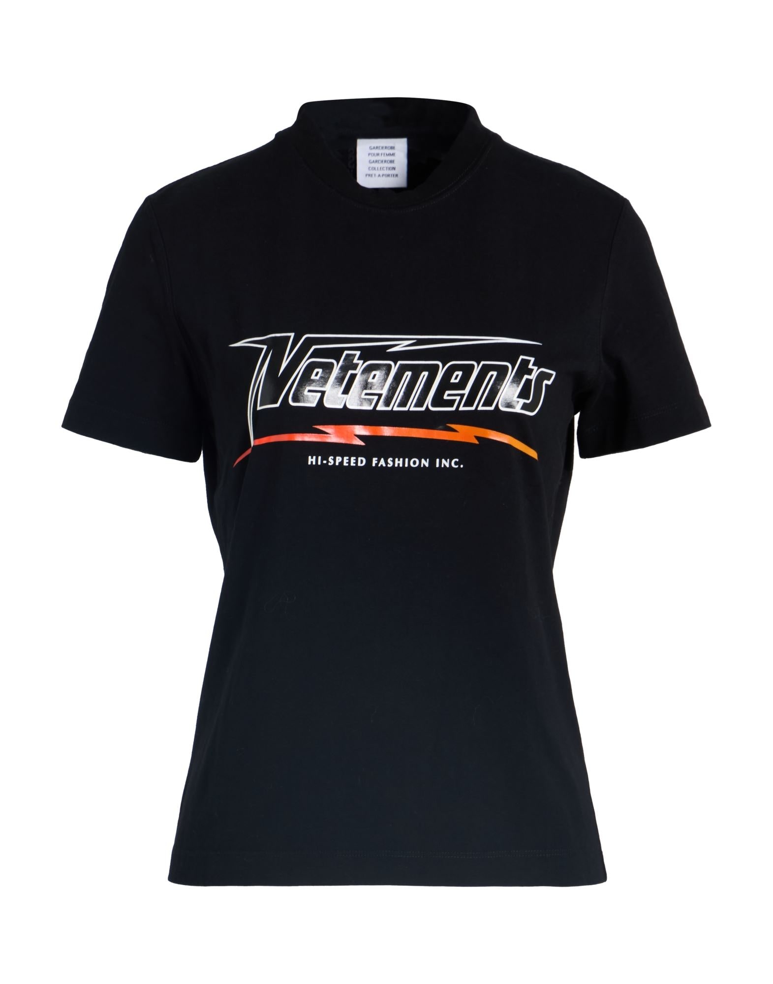 VETEMENTS T-Shirts and Tops | Black Women's T-shirt | YOOX