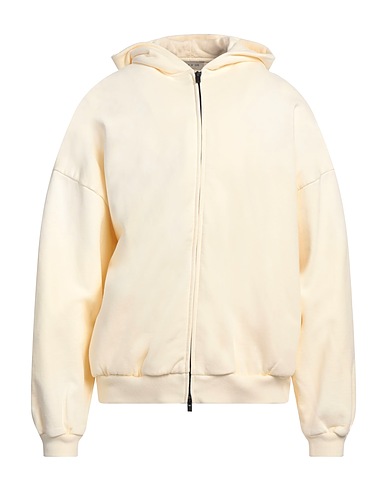 FEAR OF GOD Hooded track jacket  Cream 100% Cotton, Elastane