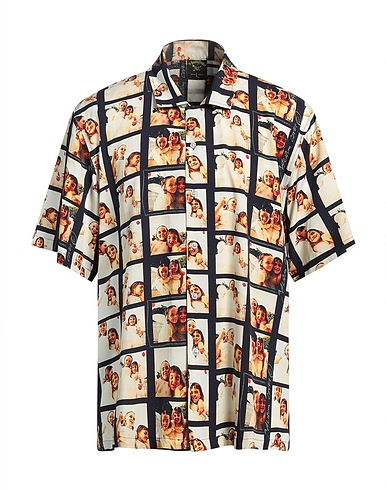 HUF Patterned shirt Beige 100% Rayon