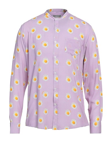 GREY DANIELE ALESSANDRINI Patterned shirt Mauve 100% Viscose