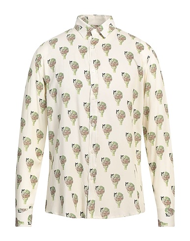 GREY DANIELE ALESSANDRINI Patterned shirt Off white 100% Viscose