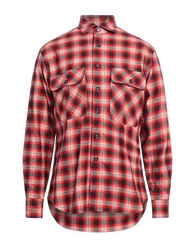 ALESSANDRO GHERARDI Checked shirt Red 100% Cotton