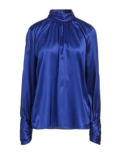 CALIBAN Top Blue 93% Silk, 7% Elastane