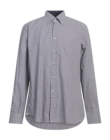 DEL SIENA Checked shirt Navy blue 100% Cotton