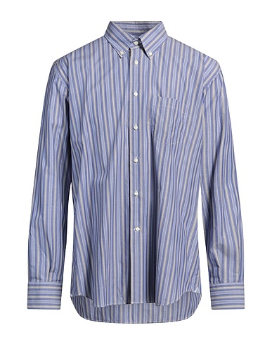 DEL SIENA Striped shirt Slate blue 100% Cotton
