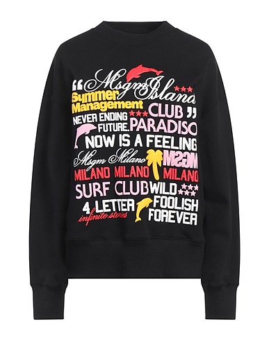 MSGM Sweatshirt Black 100% Cotton