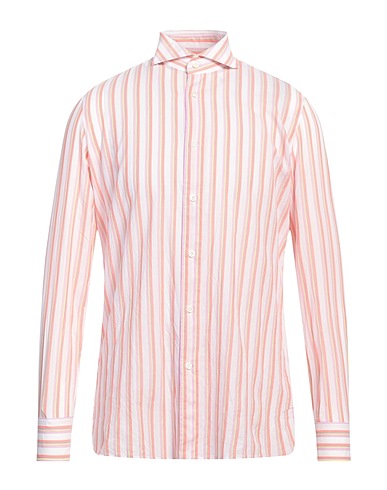 GIAMPAOLO Striped shirt Coral 100% Cotton