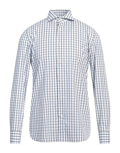 GIAMPAOLO Checked shirt Sky blue 100% Cotton