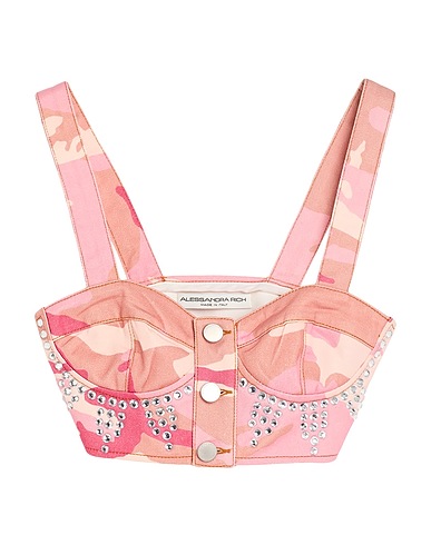 ALESSANDRA RICH Bustier Hellrosa 100% Baumwolle, Glas
