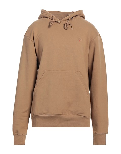 COOPERATIVA PESCATORI POSILLIPO Hooded sweatshirt Khaki 94% Cotton, 6% Elastane