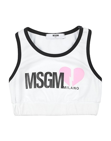MSGM Top White 93% Cotton, 7% Elastane