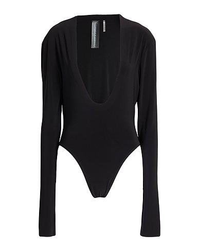 NORMA KAMALI TOPWEAR Nero 95% Poliestere, 5% Elastan