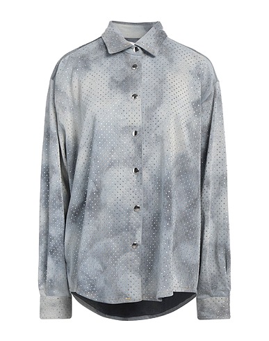 LANEUS Denim shirt Blue 46% Lyocell, 28% Polyester, 23% Cotton, 3% Elastane