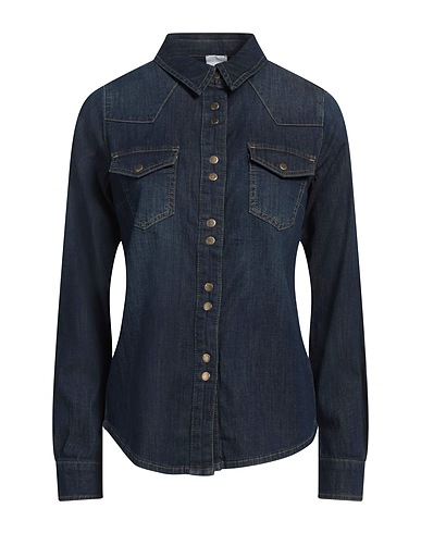 PINKO Denim shirt Blue 99% Cotton, 1% Elastane