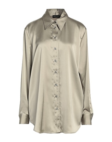 ROBERTO COLLINA Solid colour shirts & blouses Grey 97% Polyester, 3% Elastane