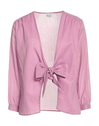 NIŪ Solid color shirts & blouses Mauve 100% Cotton