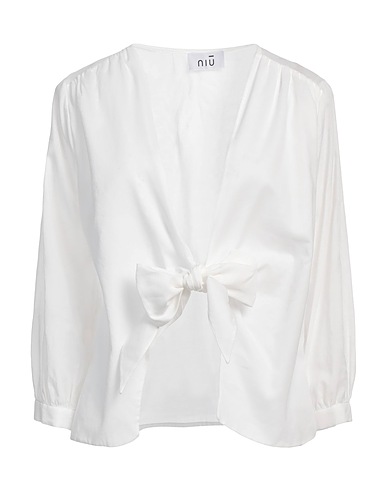 NIŪ Solid colour shirts & blouses White 100% Cotton